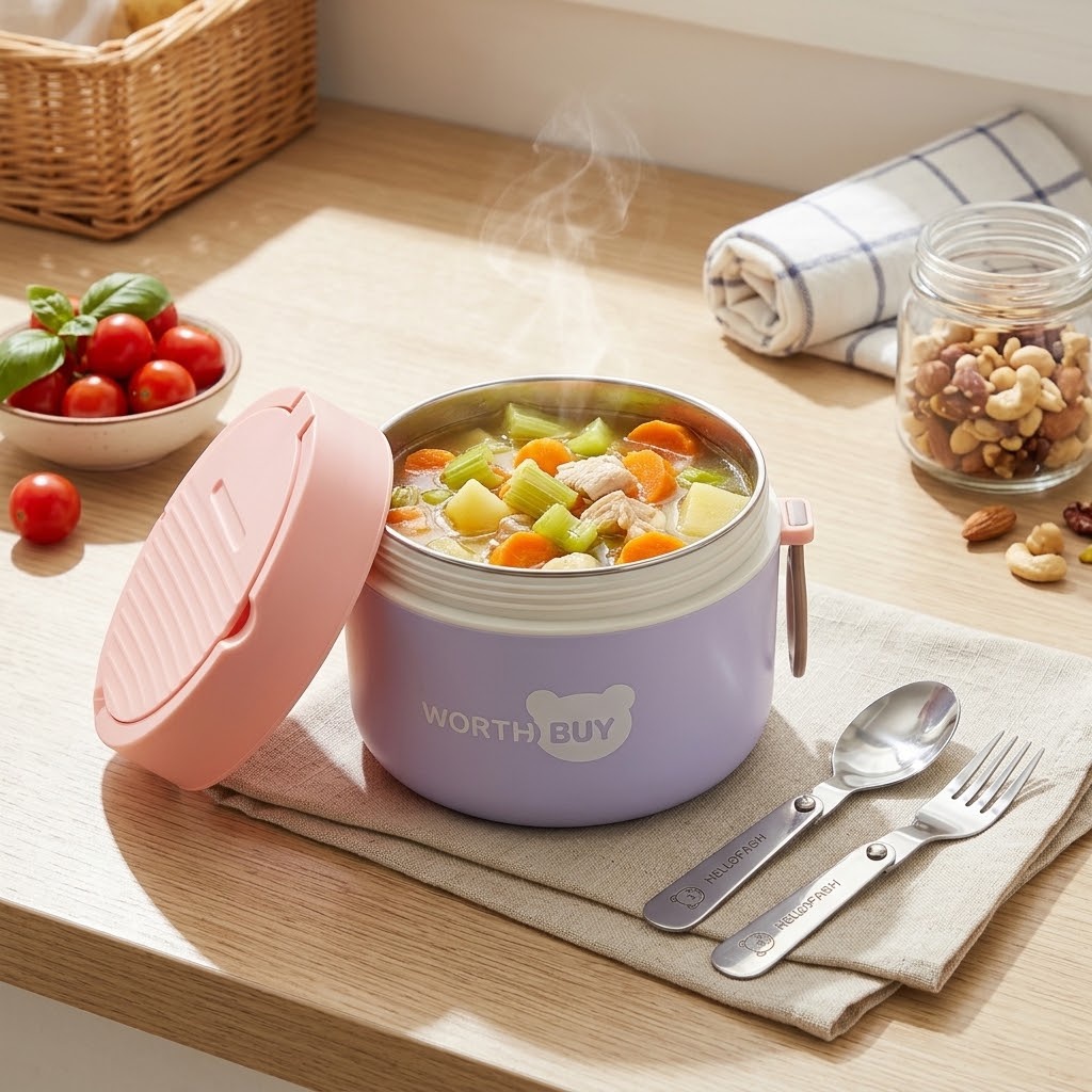 Baby Food Warmer - Contenitore Termico per Pranzo in Acciaio